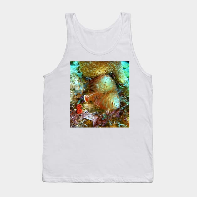 Christmas Tree Worm Tank Top by Scubagirlamy